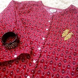 St John's Bay Tunic Top 3/4 Sleeve Shirt NEW